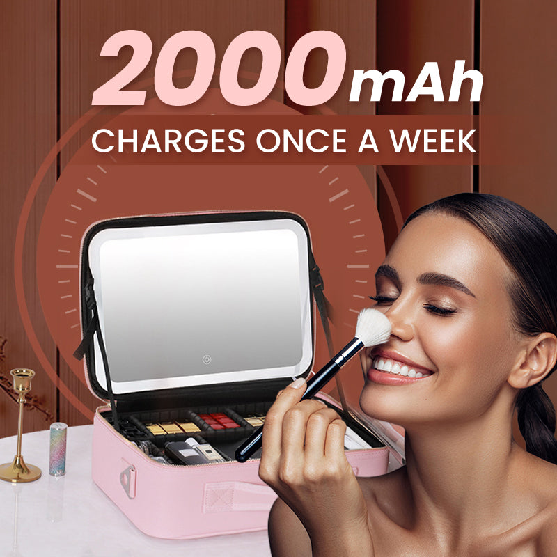 Portable Makeup Bag With LED Mirror
