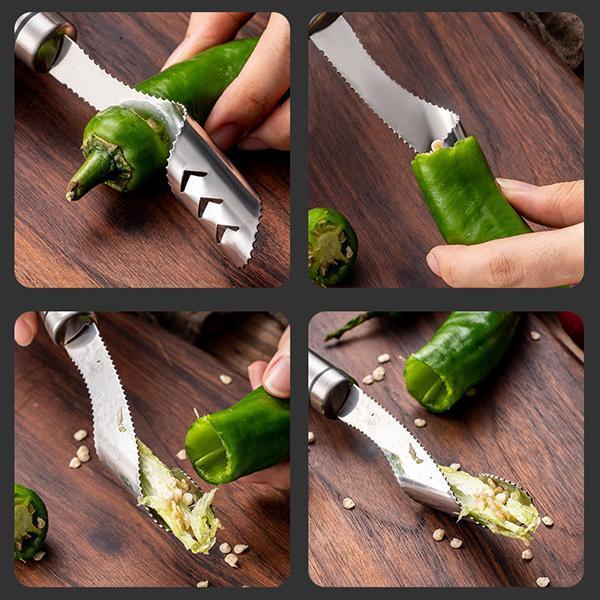 🌶️ Stainless Steel Pepper Corer