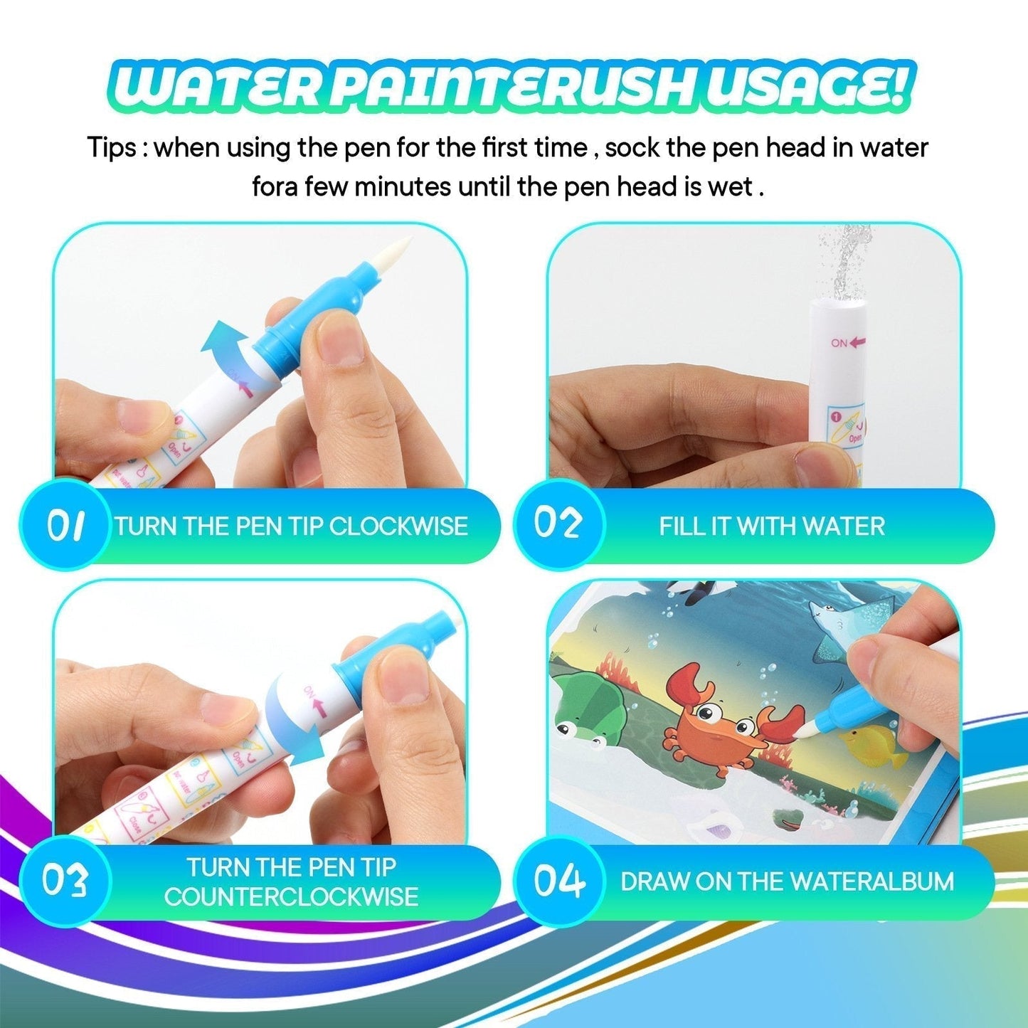🌹BUY 1 GET 1 FREE🔥Summer Promotion 🎁✨️Magic Water Book📚️🎨🧠