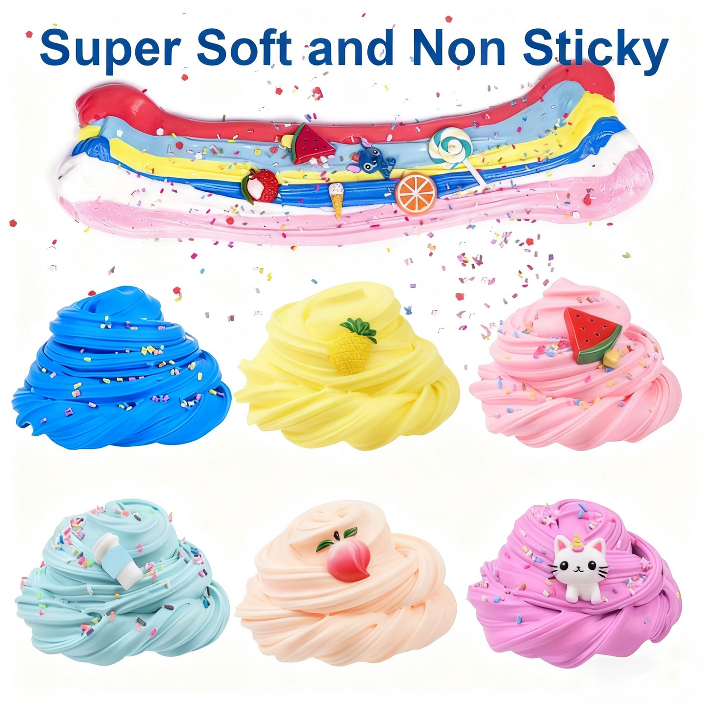 ⏰Christmas Sale 46% OFF!!🎁Super Clay Slime DIY Soft & Squishy Clay Scented Slime Sensory Clay