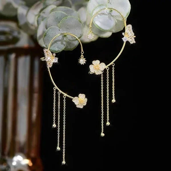 🎁Hot Sale 50% OFF✨BUTTERFLY TASSEL STYLE ZIRCON EARRINGS | PERFECT GIFT💎