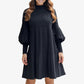 🎁💓2025 New Design 50% OFF🍁Women's Plus Size Lantern Sleeve Stand Collar Dress