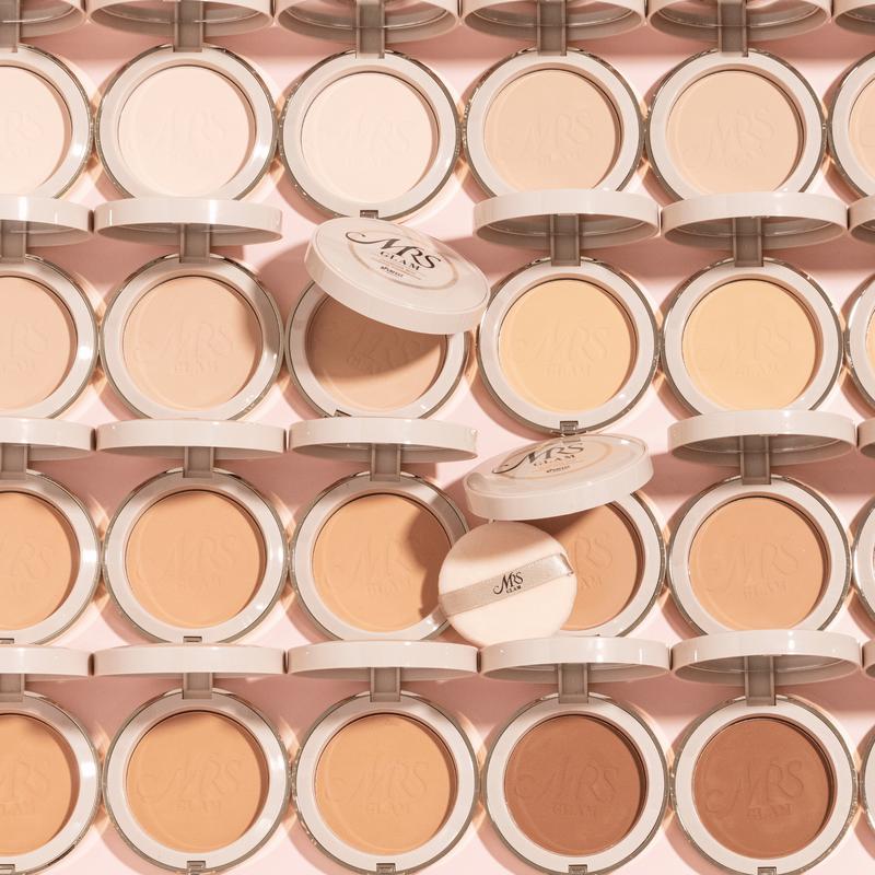🏆Best Seller⚡50K+ SOLD!✨Mrs Glam - Glorious Skin Powder Foundation
