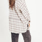 Women's Mineral Washed Button Down Plaid Shirt