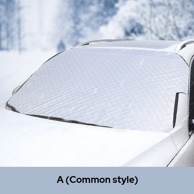 🚗 BUY 2 GET 1 FREE! ✨ 4-Layer Magnetic Windshield Car Cover - Thermal Insulation & Frost Protection with Easy Installation ❄️🔗