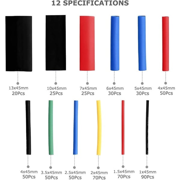 🔥 580-Piece Heat Shrink Tube Kit | 2026 Upgrade Trial 36% OFF | Assorted Sizes & Colors for Wiring & DIY | Professional Cable Protection & Insulation Set 🚀✨