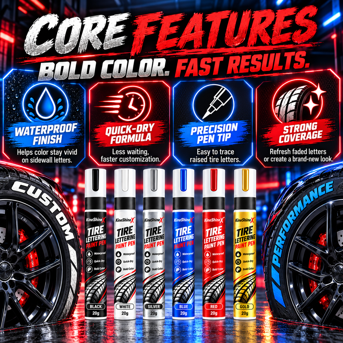 🥳Last Day! Buy 1 get 1 Free!🎉Tire Letter Paint Pen – Permanent-Style DIY Tire Lettering Marker, Waterproof, UV-Resistant & Heat-Resistant for Cars & Motorcycles🔥