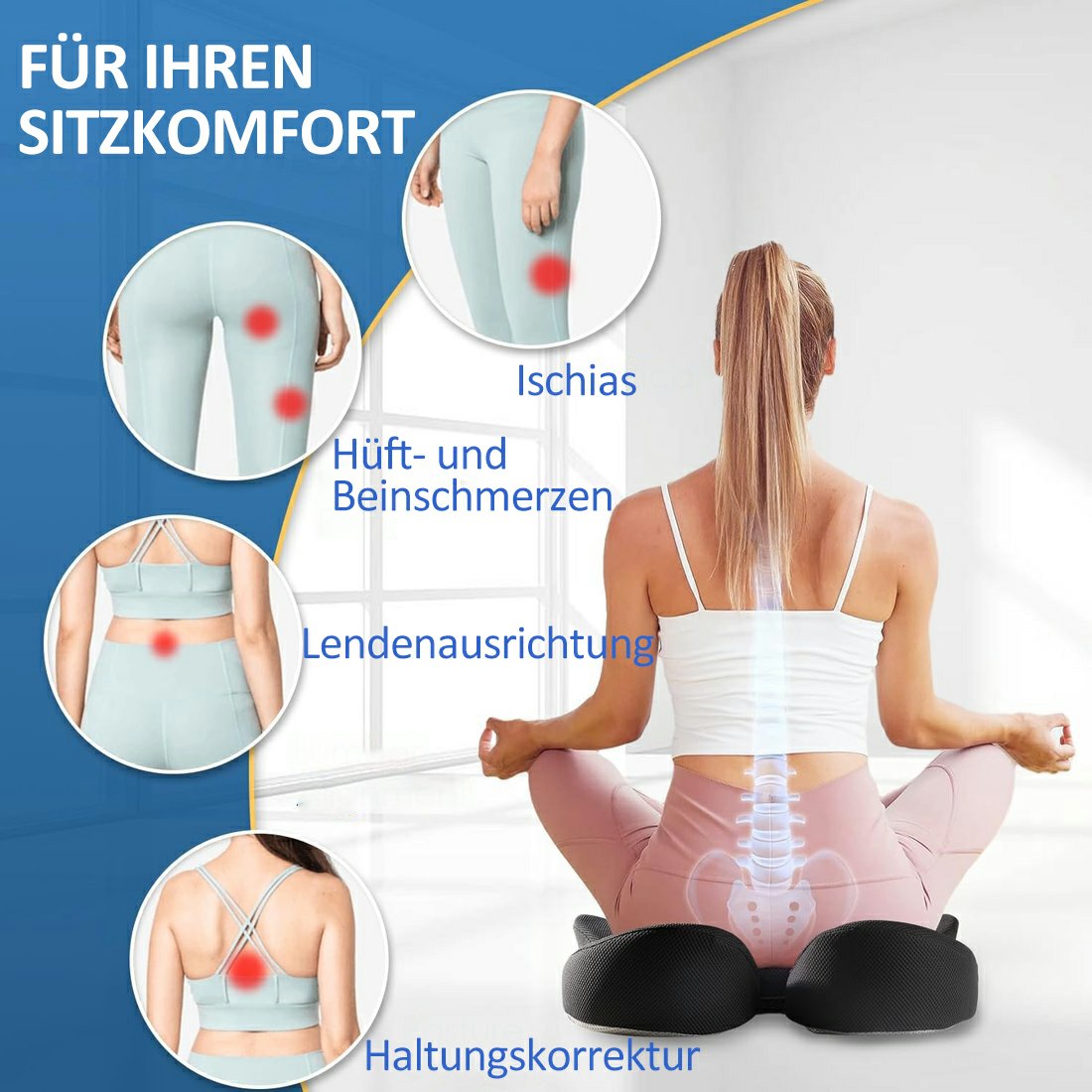 🎁LAST DAY 40％ DISCOUNT🔥Ergonomic seat cushion made from memory foam