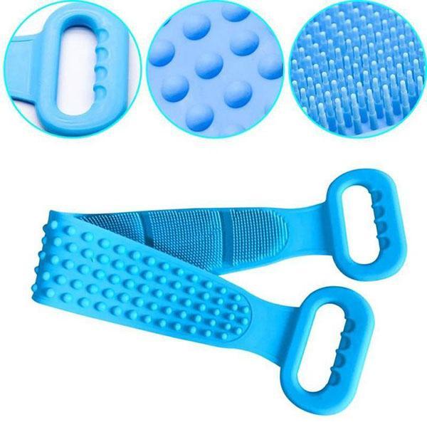 🧼Silicone Back Scrubber for Bath, Double-Sided Body Exfoliating Bath Brush with Soft Silicone Bristles