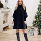 🎁💓2025 New Design 50% OFF🍁Women's Plus Size Lantern Sleeve Stand Collar Dress
