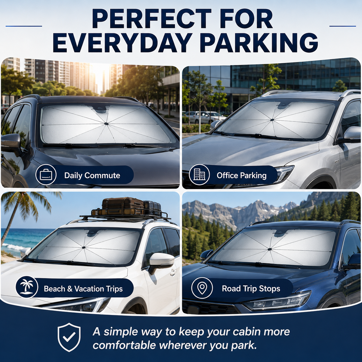 Car Windshield Sunshade - Foldable Car Sunshade (Thermal Insulation)