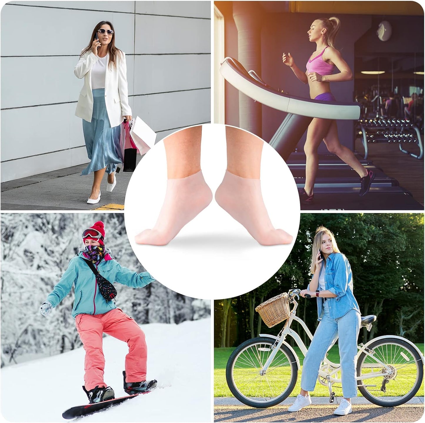 🔥Moisturizing Foot Mask Exfoliating Silicone Socks Beach Protective Socks(3pcs)