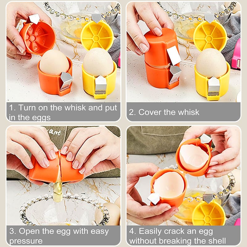 🔥Last Day Buy 1 Get 1 Free🥚Crack And Separate Eggs With Less Mess - Handy 2-in-1 Egg Tool🍳