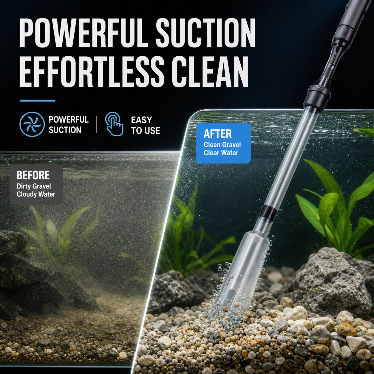 🐠 50% OFF⚡50K+ SOLD 🐟Electric Aquarium Gravel Cleaner—battery-operated, adjustable length, and easy to use—suitable for all aquariums 🧹🐟