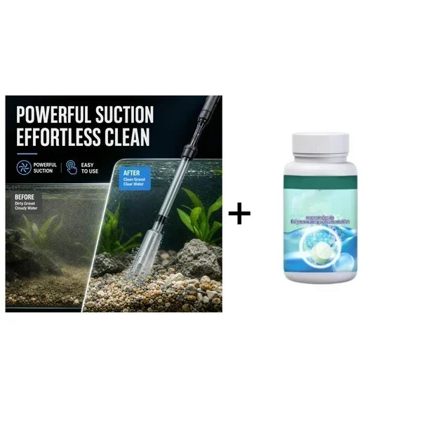 🐠 50% OFF⚡50K+ SOLD 🐟Electric Aquarium Gravel Cleaner—battery-operated, adjustable length, and easy to use—suitable for all aquariums 🧹🐟
