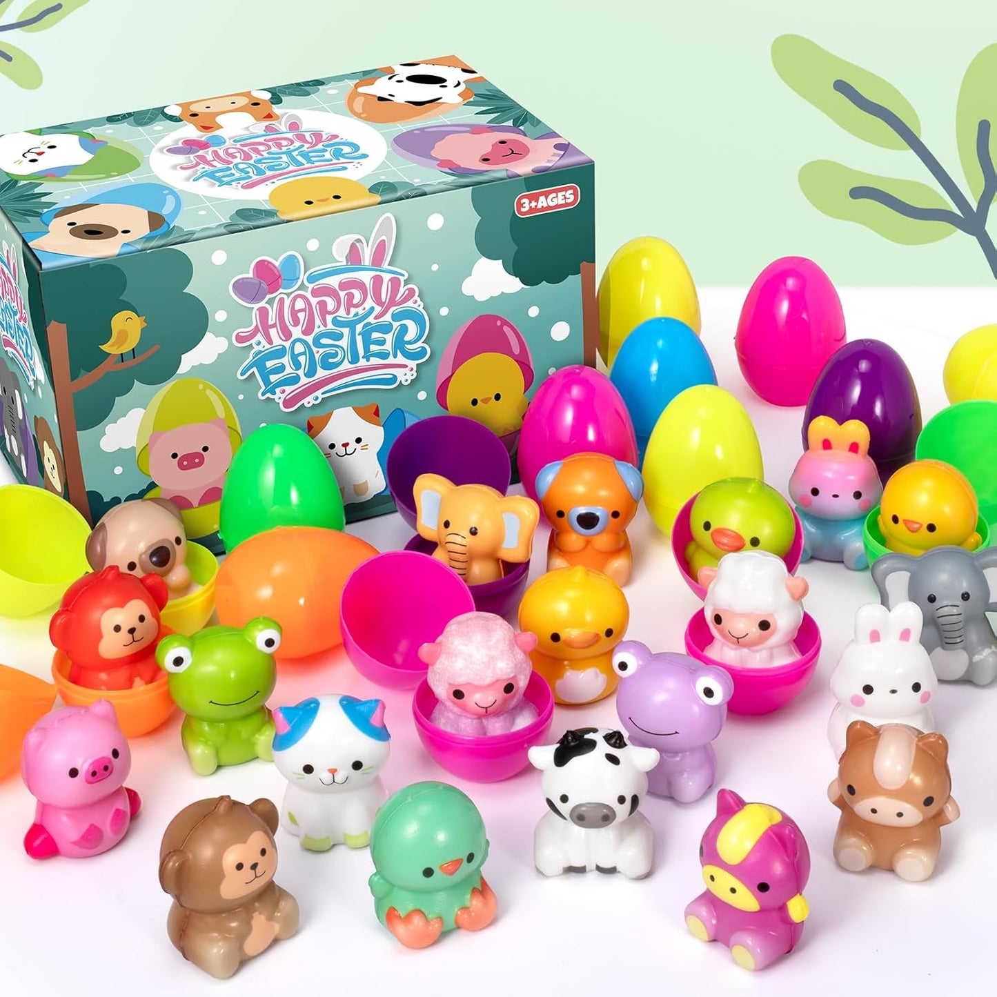 🔥Last Day Special Price ￡13.99!!⚡50K+ SOLD🎁12/24PCS Easter Eggs Prefilled Slow Rising Squishy Toys