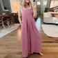 💝Women's sleeveless wide leg jumpsuit with pockets