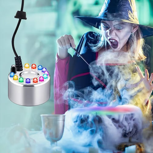 💨 50% OFF NOW! ⚡ 12-LED Ultrasonic Mist Maker Fogger – Creates cool mist & colourful light – Perfect for humidifiers, fountains or Halloween decor – runs quietly in water 💧✨