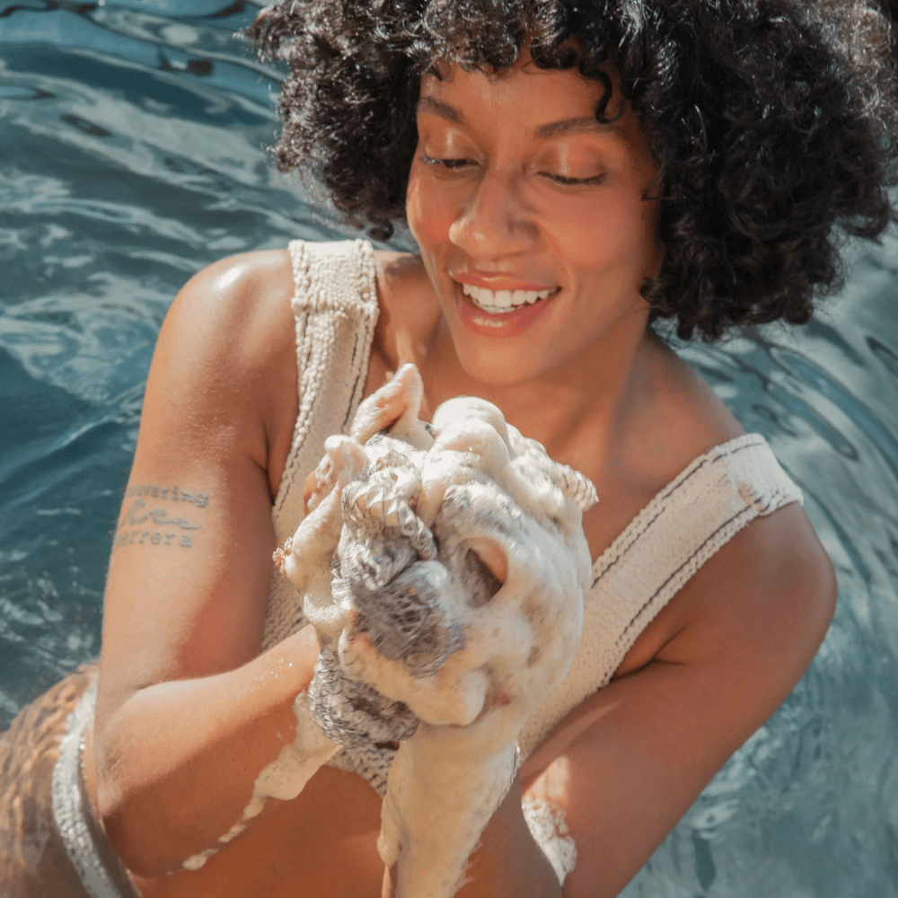 🔥Hot Sale ✨African Exfoliating Net Sponge（with Lemon Turmeric & Kojic Acid Brighetning Soap ）