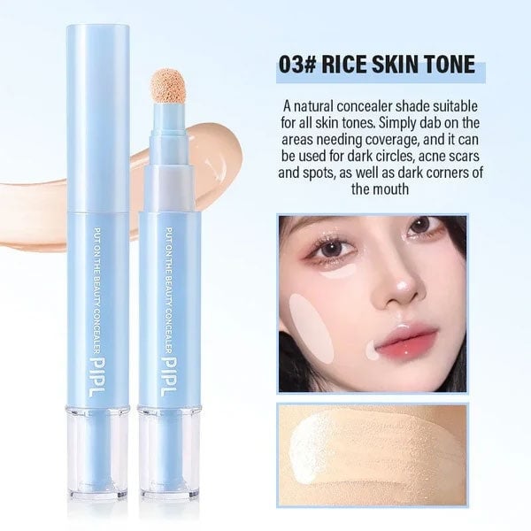 🥳LAST DAY BUY 1  GET 1 FREE!!🥳Dual Concealer Pen – Covers dark circles & spots, 24hr hydration. Lightweight, no caking. Soft finish. ✨🌸