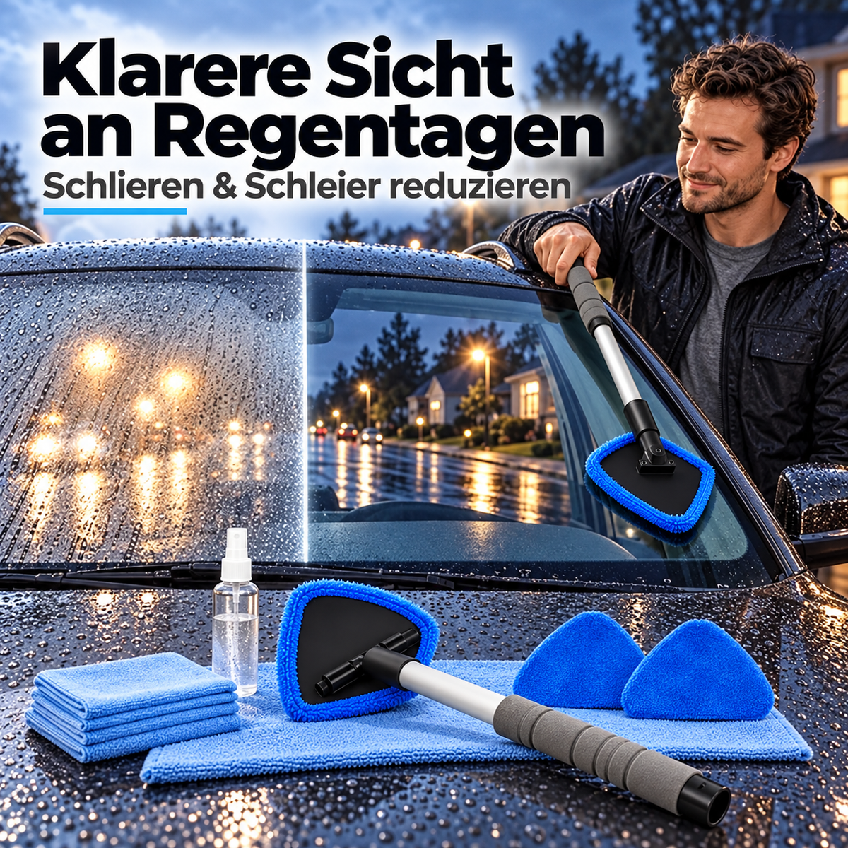 🥳2026 HOT SALE🥳💞50K+ SOLD! 🚗🧽 50% OFF! Dual Magnetic Car Window Cleaner | Streak-Free Cleaning Kit for Car Glass 🛡️💪