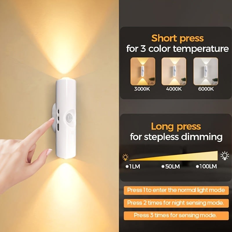 🎁Rechargeable Smart LED Motion Sensor Ambient Light