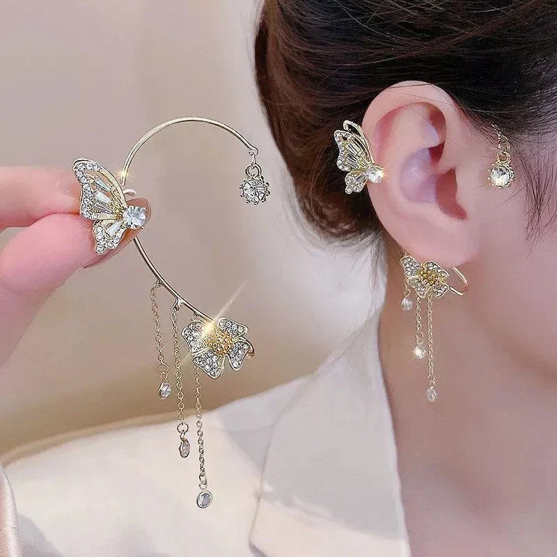 🎁Hot Sale 50% OFF✨BUTTERFLY TASSEL STYLE ZIRCON EARRINGS | PERFECT GIFT💎