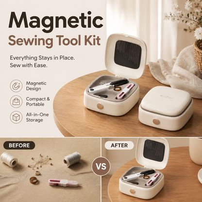 🧵 Portable Magnetic Sewing Kit with Organized Storage