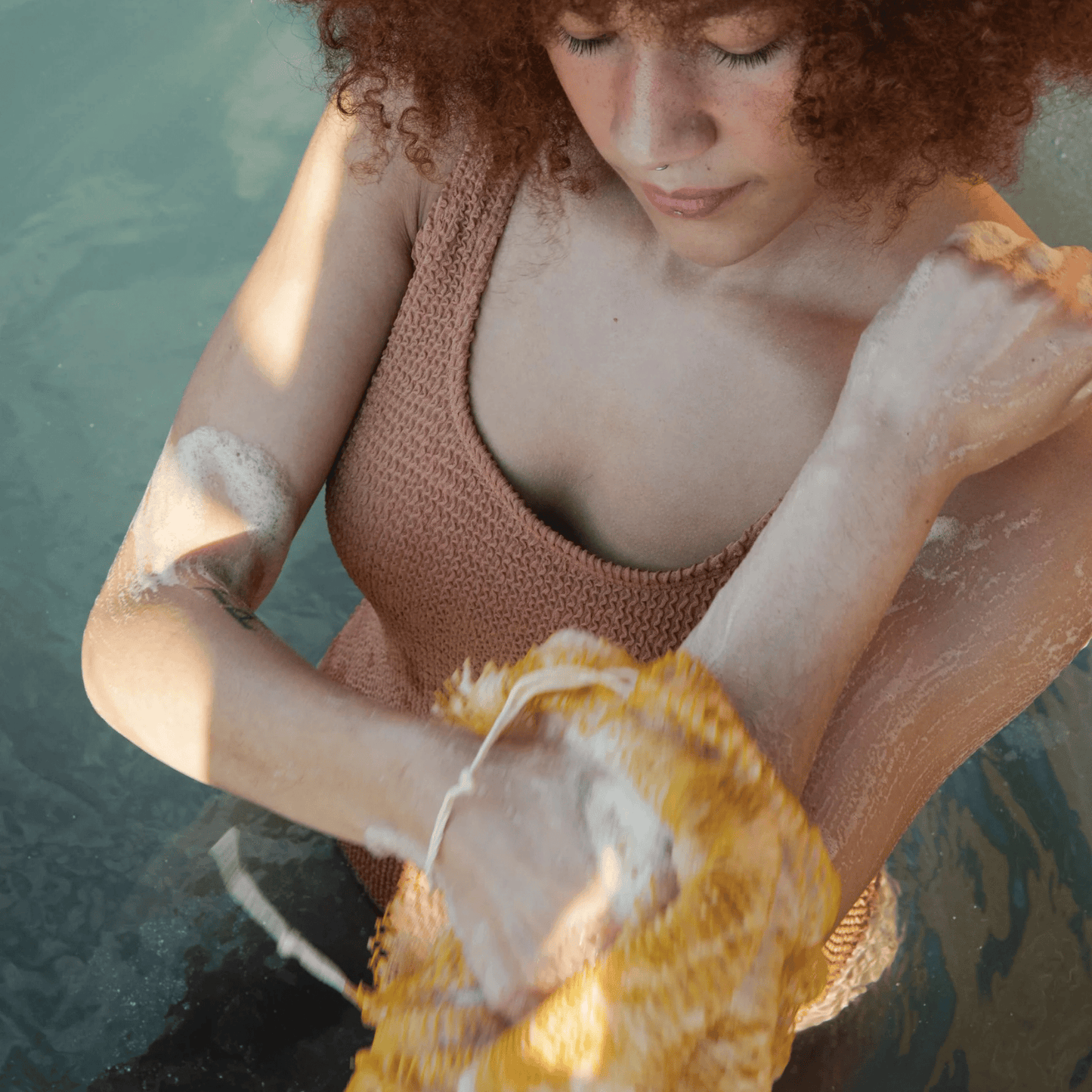 🔥Hot Sale ✨African Exfoliating Net Sponge（with Lemon Turmeric & Kojic Acid Brighetning Soap ）