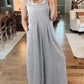 💝Women's sleeveless wide leg jumpsuit with pockets
