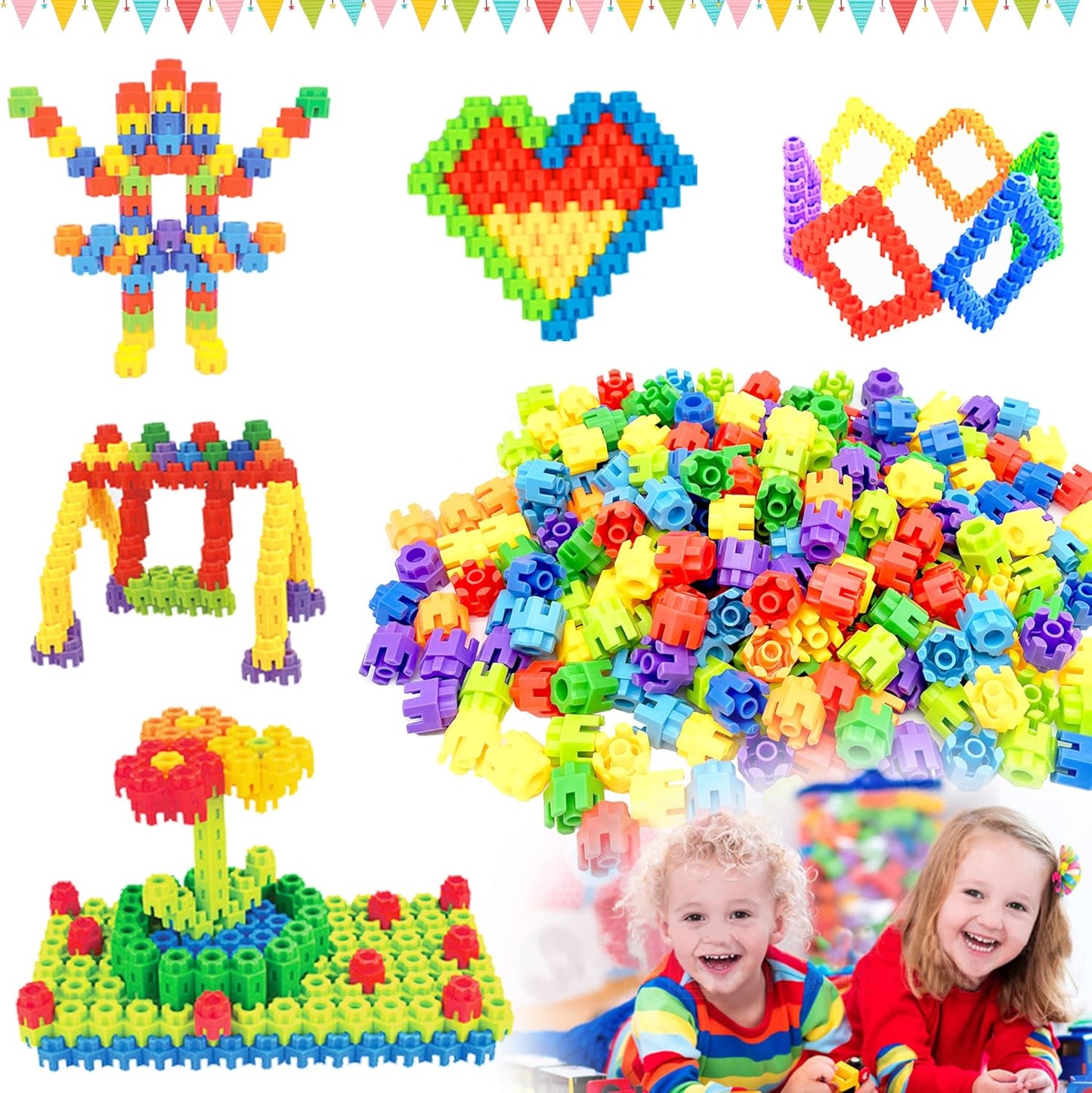 🔥Last day sale 50% OFF🧸Endless Fun with Snap-Together Hexagon Building Blocks🪄