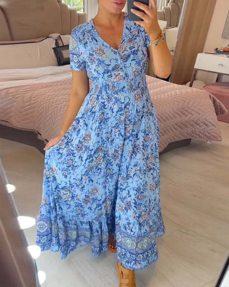 💃Hot Sale 49% OFF🔥 Floral Print V-neck Dress