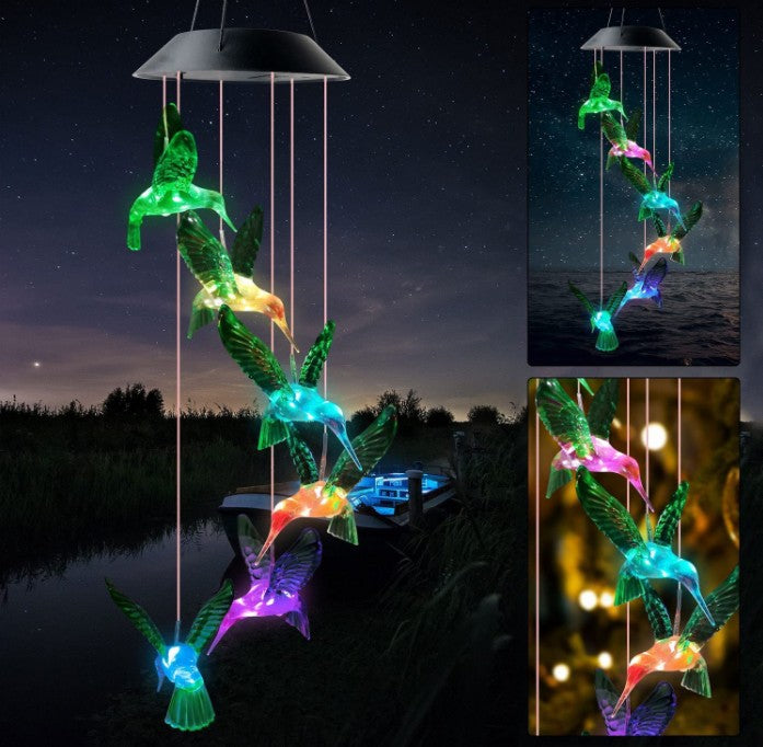 🦋 Enhance Your Garden - ✨Creative Bird Design Solar Wind Chimes