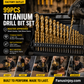 Factory Outlet-99pcs Titanium Coated Drill Bit Set