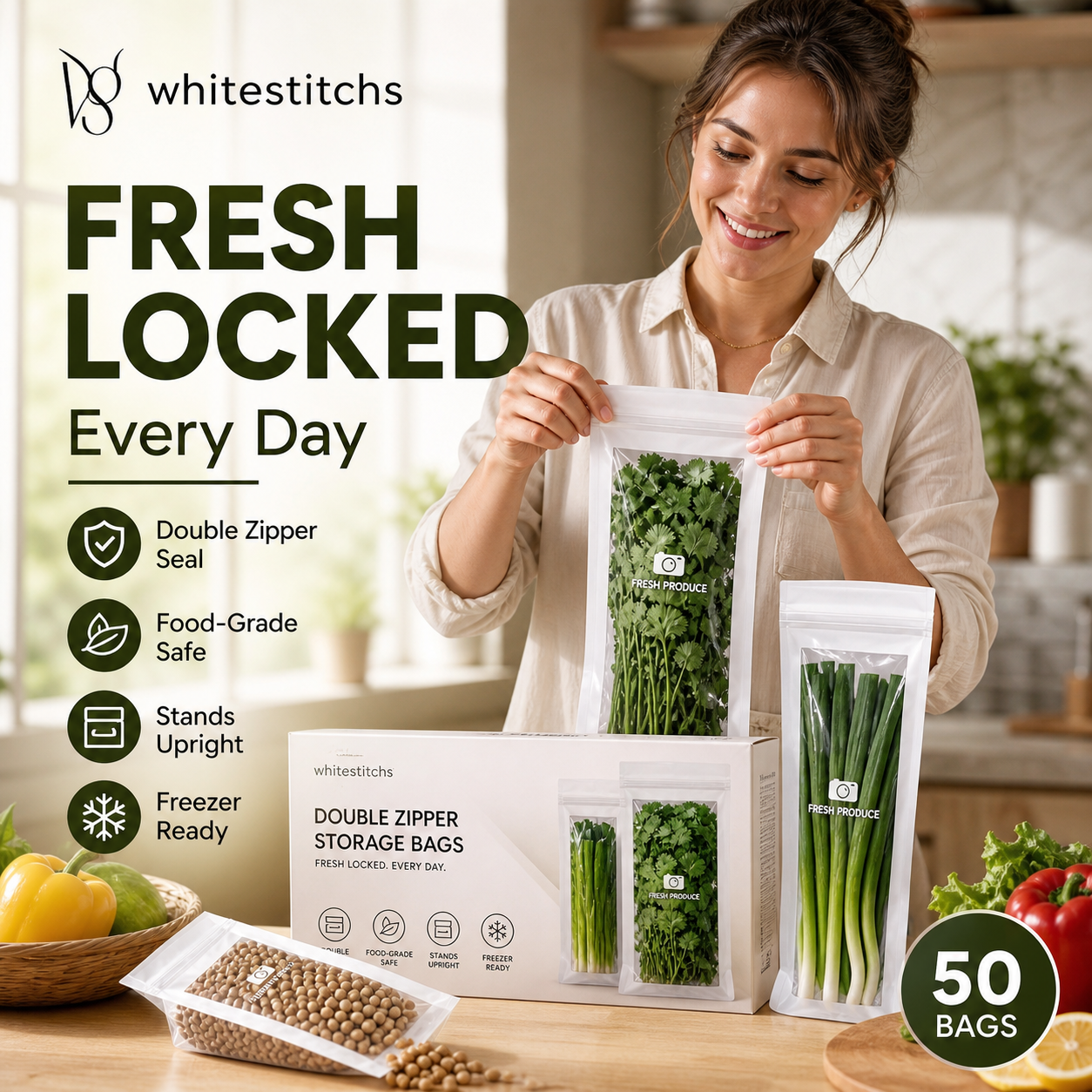 🔐 Members-Only Style Deal 💎Transparent Food-Grade Reinforced Double-Seal Bags