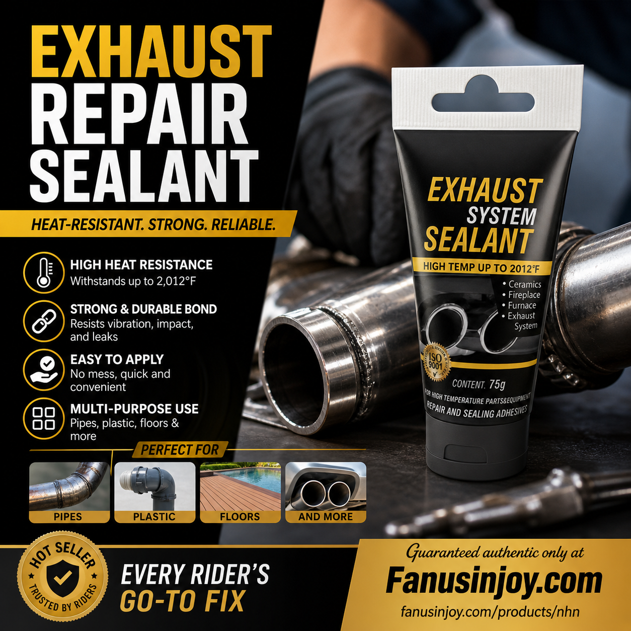 🎉✨Buy 3 Get 2 Free Limited Offer！🛠All-purpose repair！High Temperature Exhaust Repair Sealant