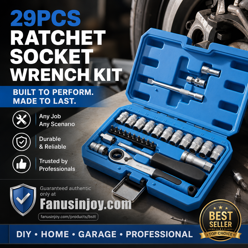🥳2026 HOT SALE🥳💞50K+ SOLD!🔧🚗 50% OFF! 29pcs Core Ratchet Socket Wrench Kit – Chrome‑vanadium steel, 11 sockets & 10 bits. Perfect for car repairs & DIY – save on garage bills! 🛠️✨