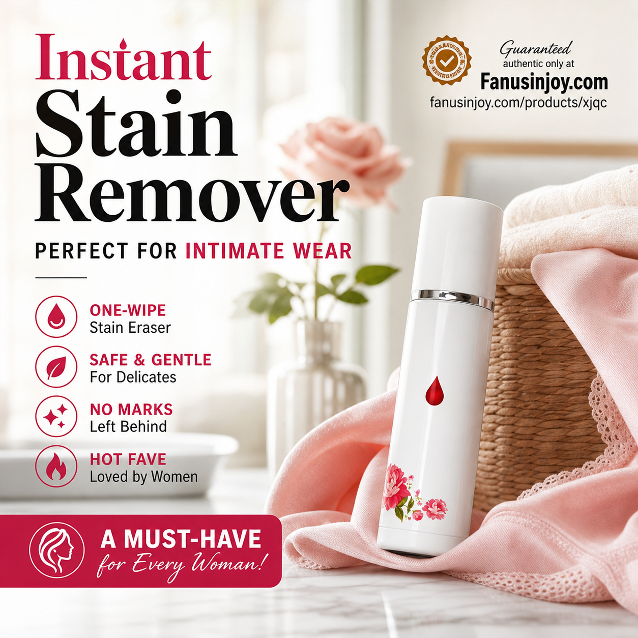 🔥Limited Time Offer ✨️Buy 3 Get 2 Free！👱‍♀️Female-friendly！🩸Prevent awkward moments！Fast Blood Stain Remover
