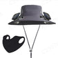 Men’s Sunscreen Fisherman Hat with 2 Detachable Solar Fans