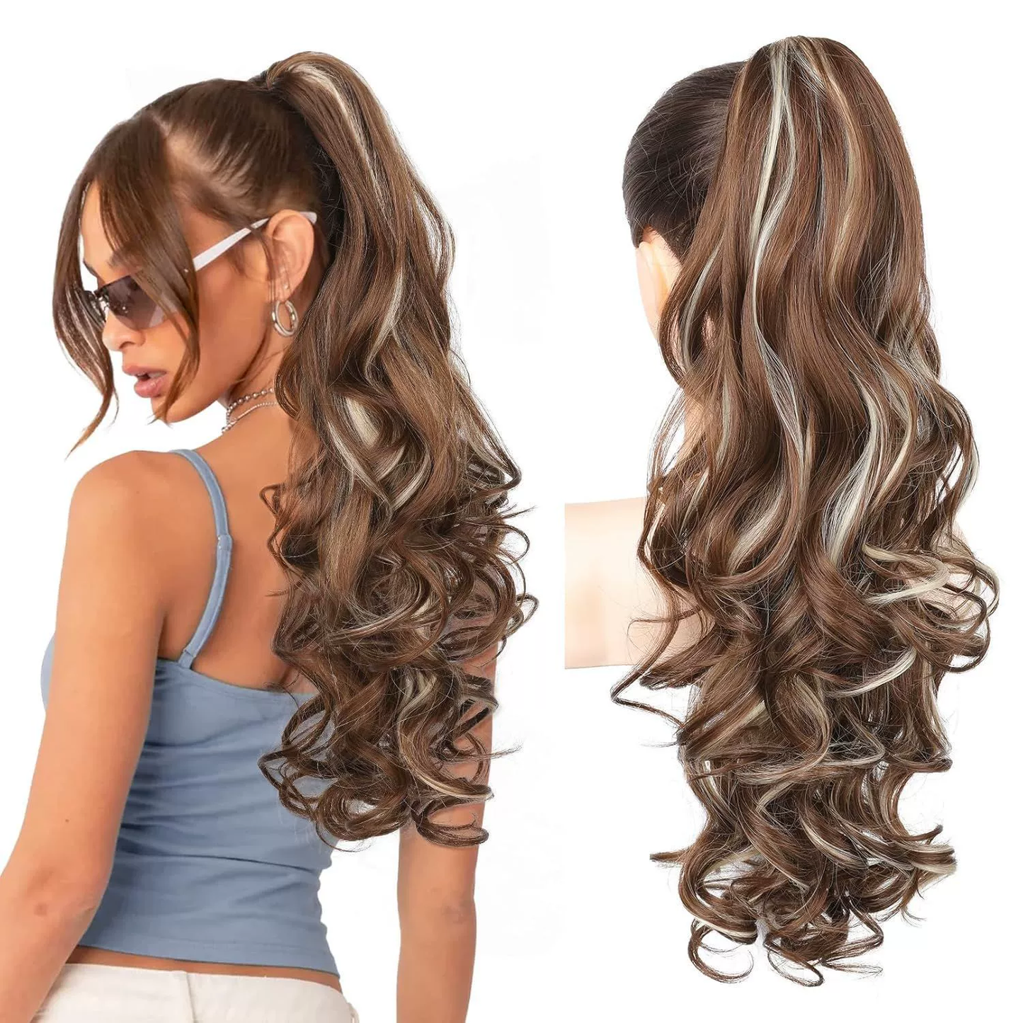 💜Limited time promotion 50%OFF💜Clip-on Wavy Ponytail Extension