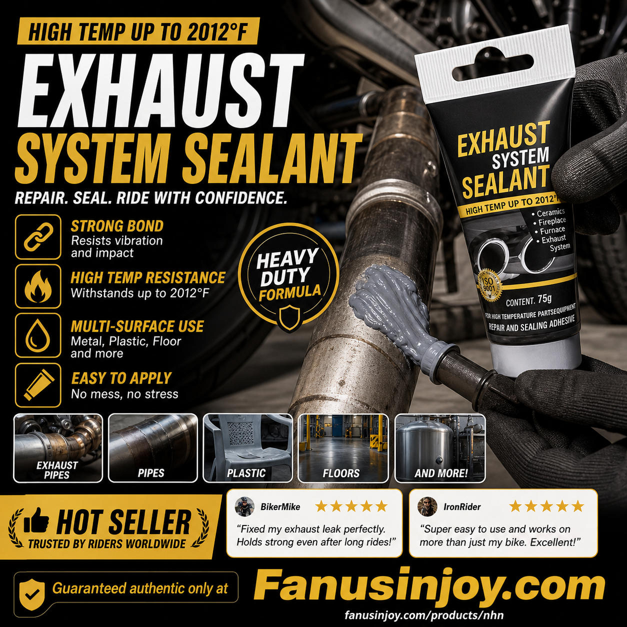 🎉✨Buy 3 Get 2 Free Limited Offer！🛠All-purpose repair！High Temperature Exhaust Repair Sealant