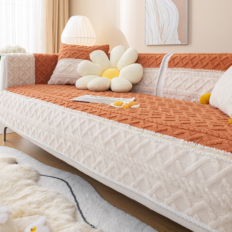 Nice gift*Anti slip fleece sofa cover