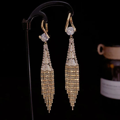 🎅Christmas Pre-sale🎁 🌟Rhinestone Tassel Earrings🌟