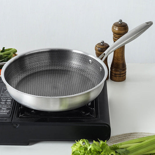 💥Xmas Sale 49% OFF💥 Household Stainless Steel Full Screen Honeycomb Frying Pan【Free Shipping】