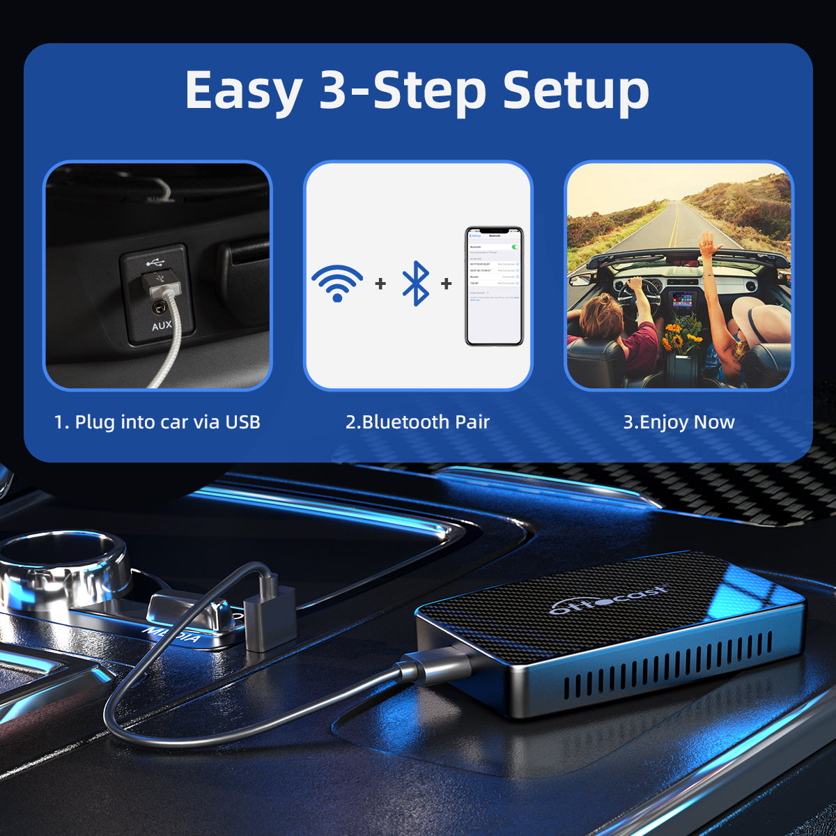 ⏰LAST DAY - 50% off⏰Wireless CarPlayAndroid Auto & YoutubeNetflix Adapter