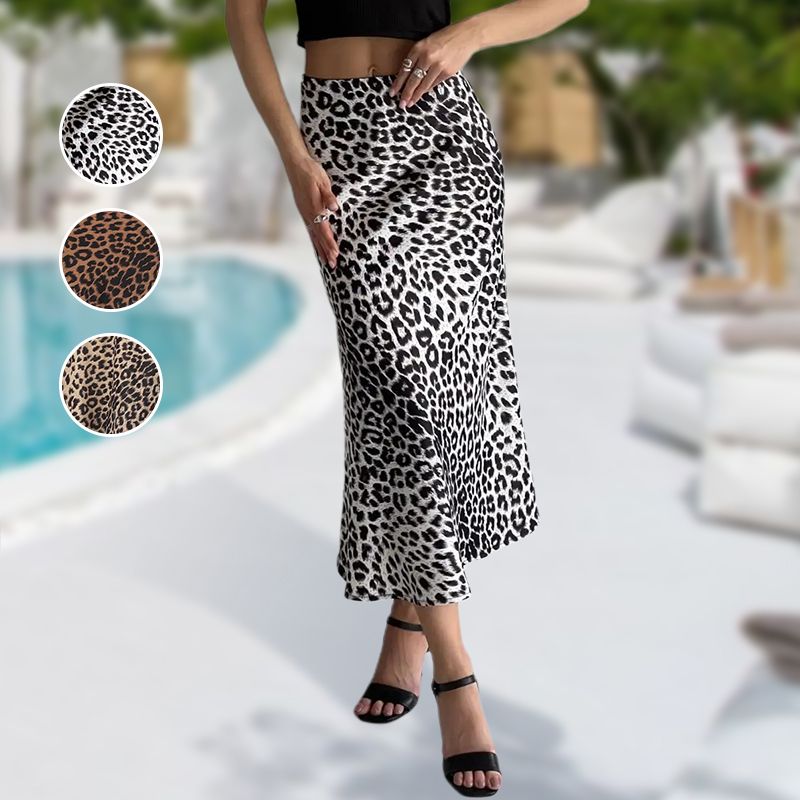 Sexy Leopard High Waist Printed Long Skirt
