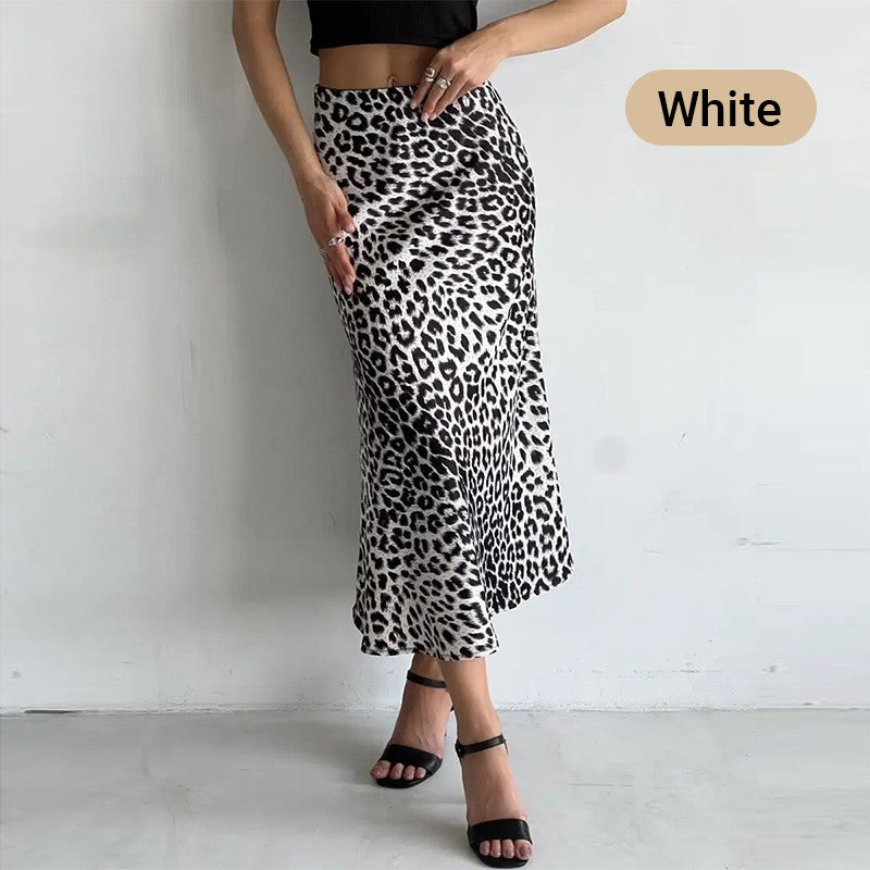 Sexy Leopard High Waist Printed Long Skirt
