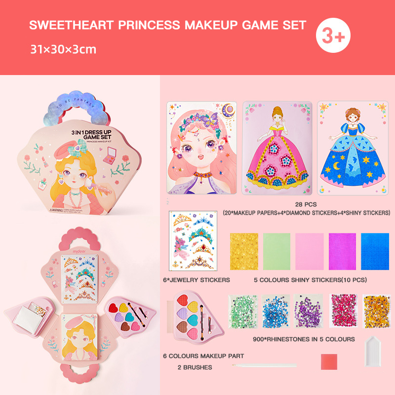 🔥Last Day Promotion 50% OFF💅Fantasy 3-in-1 Princess Dress Up & Make Up Game Set💝