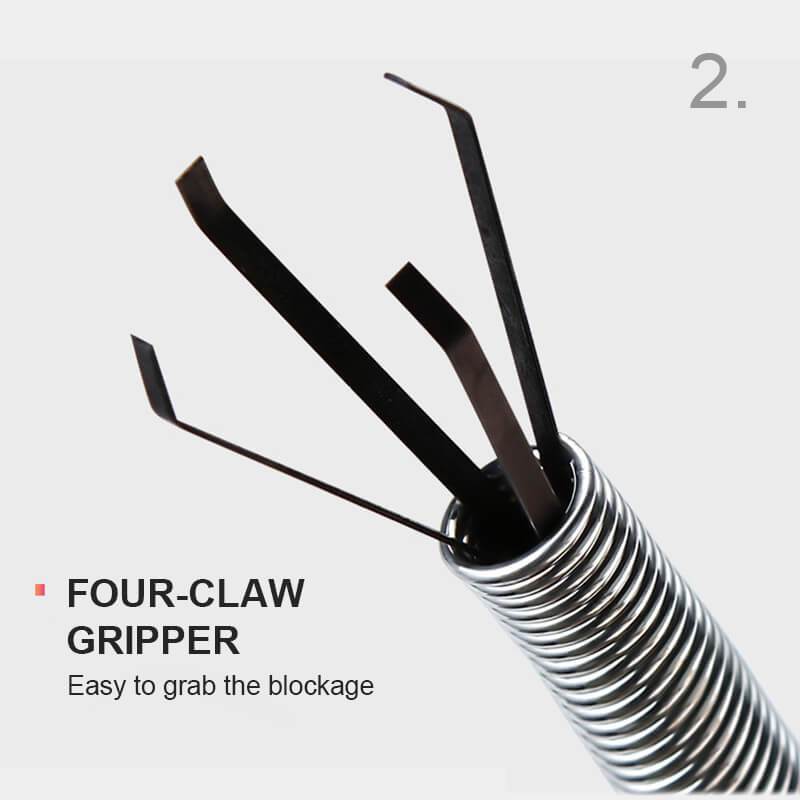 🥳2026 HOT SALE🥳💞50K+ SOLD!🌀🚰 50% OFF! Drain Cleaning Hook – 4‑claw grabber, targets blockages precisely. Flexible stainless steel, reaches deep pipes. 🛡️✨