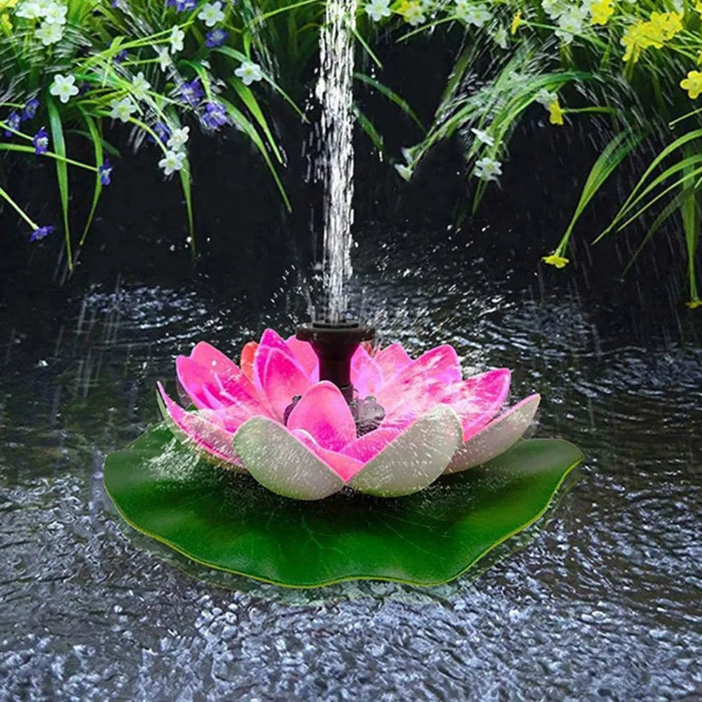 🔥Lotus Shaped Solar Fountain Pond Decorative